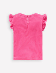 Boden Relaxed Towelling Top - Sorbet Pink