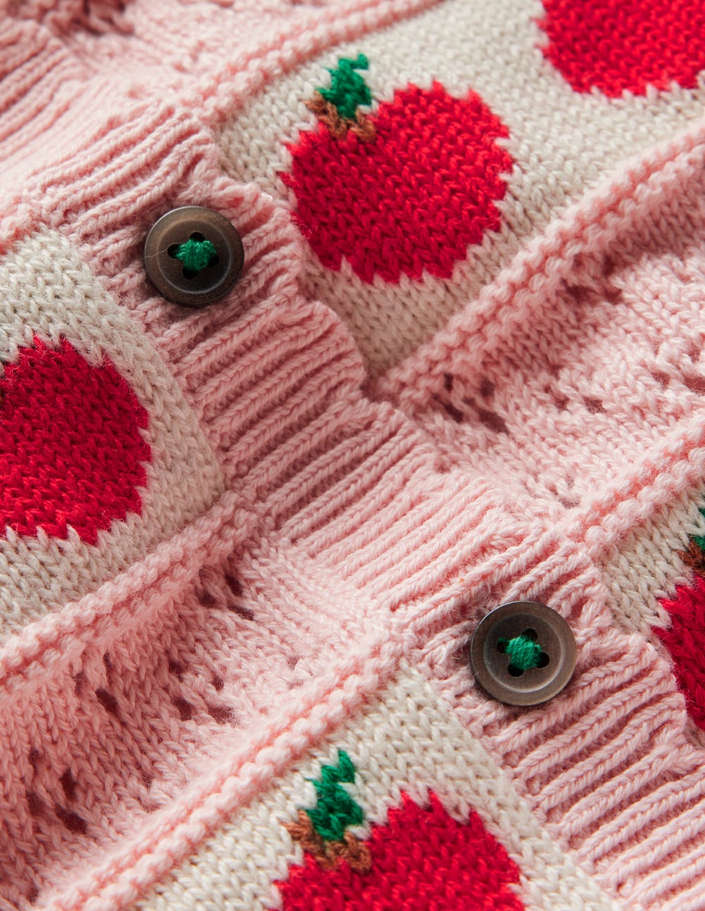 Boden Pretty Scalloped Cardigan - Chalk Pink Apples