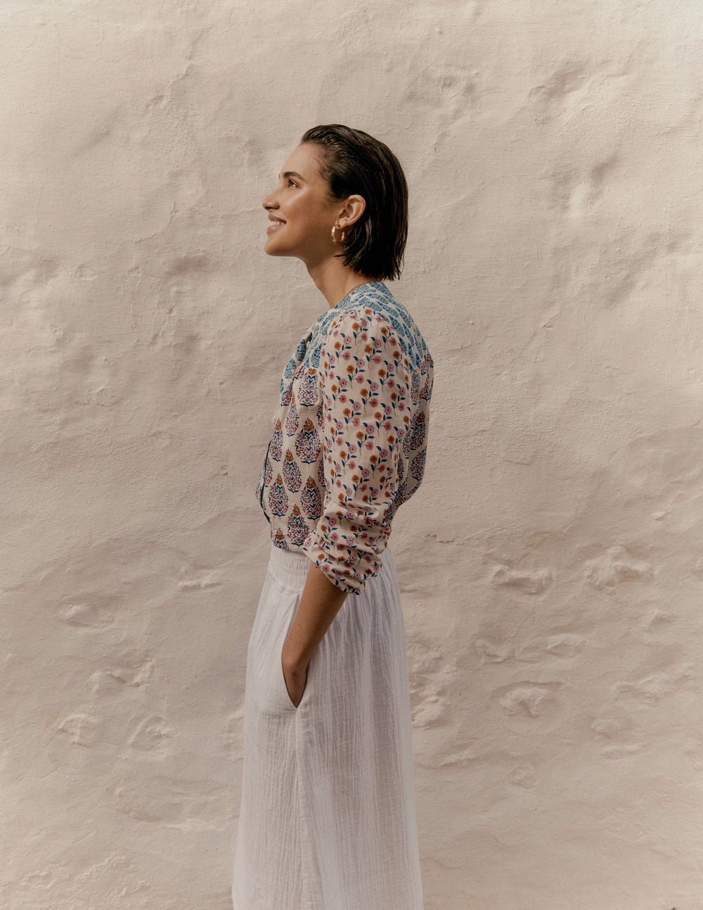 Boden Corrine Cotton Top - Multi, Wildflower Bouquet