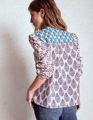 Boden Corrine Cotton Top - Multi, Wildflower Bouquet