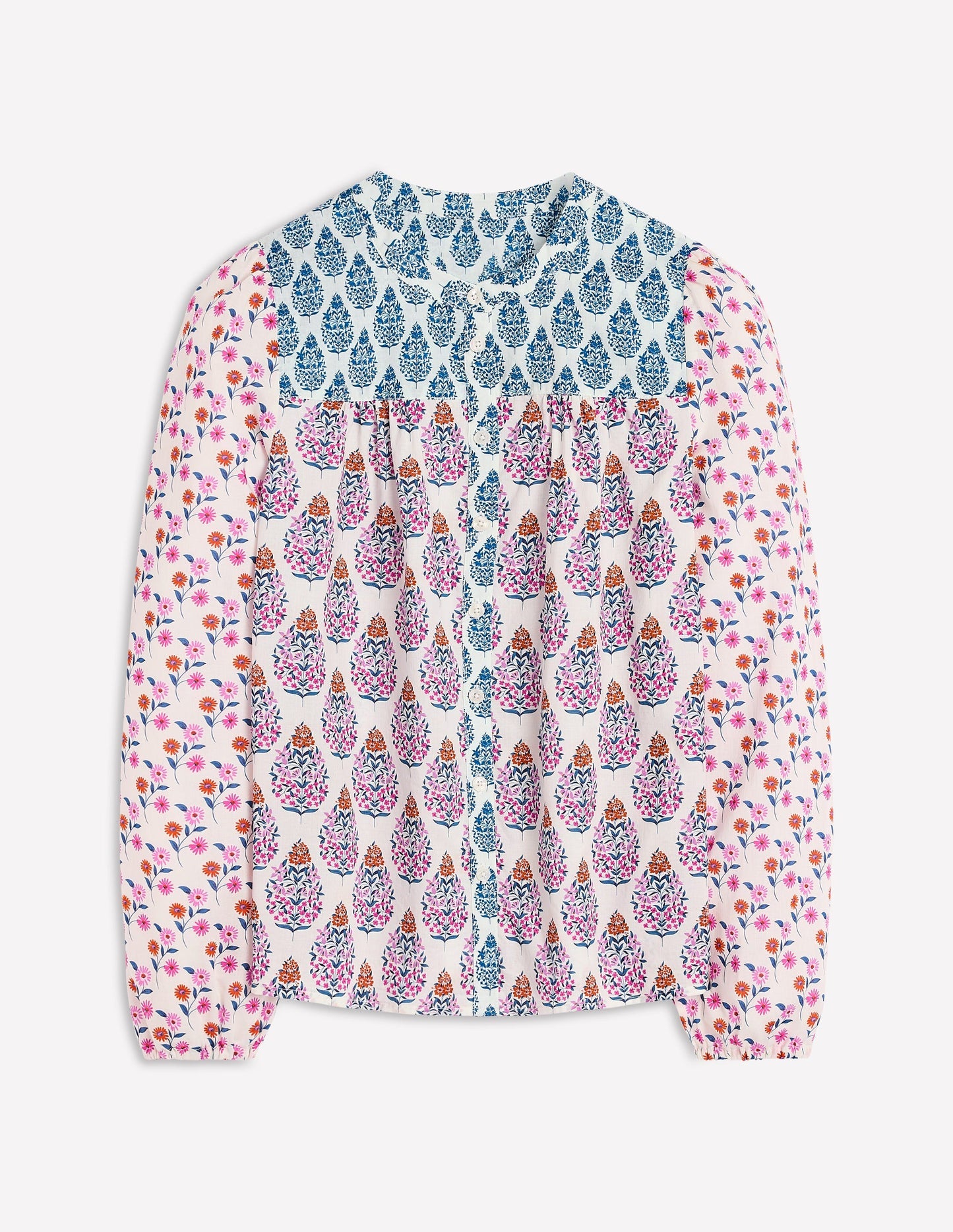 Boden Corrine Cotton Top - Multi, Wildflower Bouquet