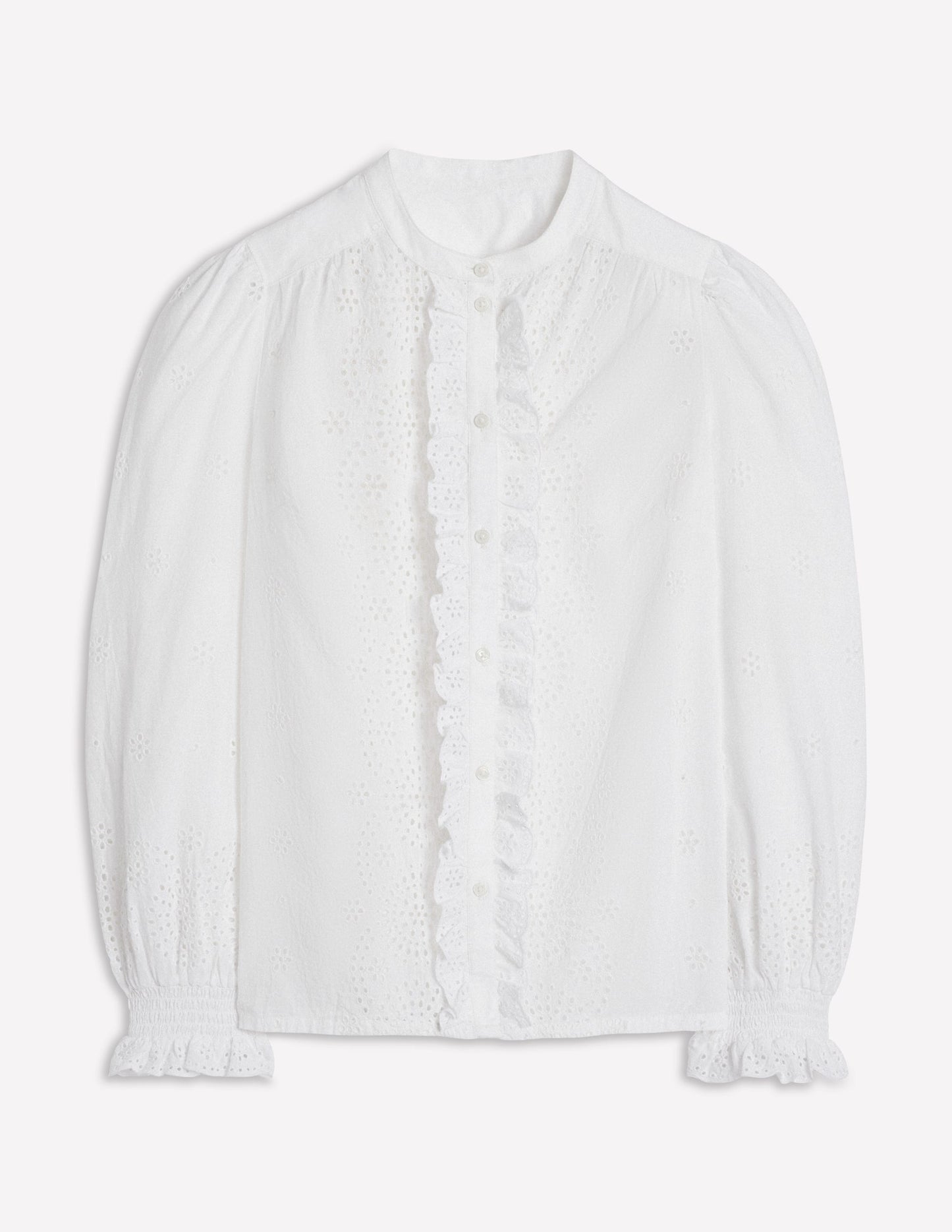 Boden Alice Broderie Top - White