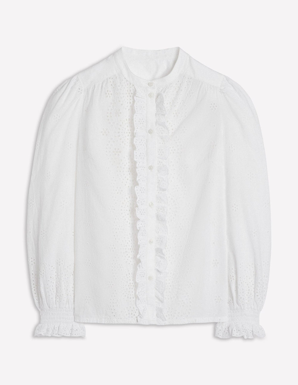 Boden Alice Broderie Top - White