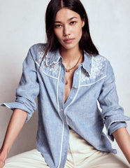 Boden Sienna Western Shirt - Chambray