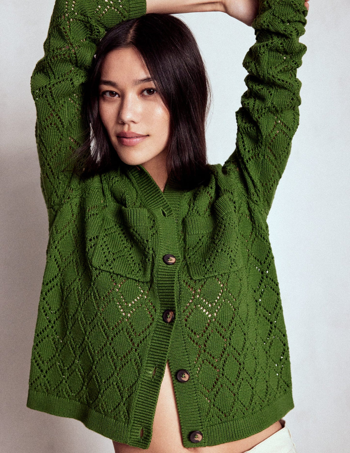 Boden Astrid Knitted Shirt - Promenade Green