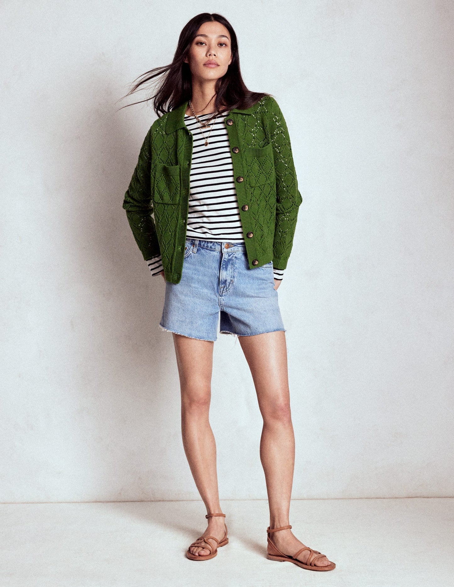 Boden Astrid Knitted Shirt - Promenade Green