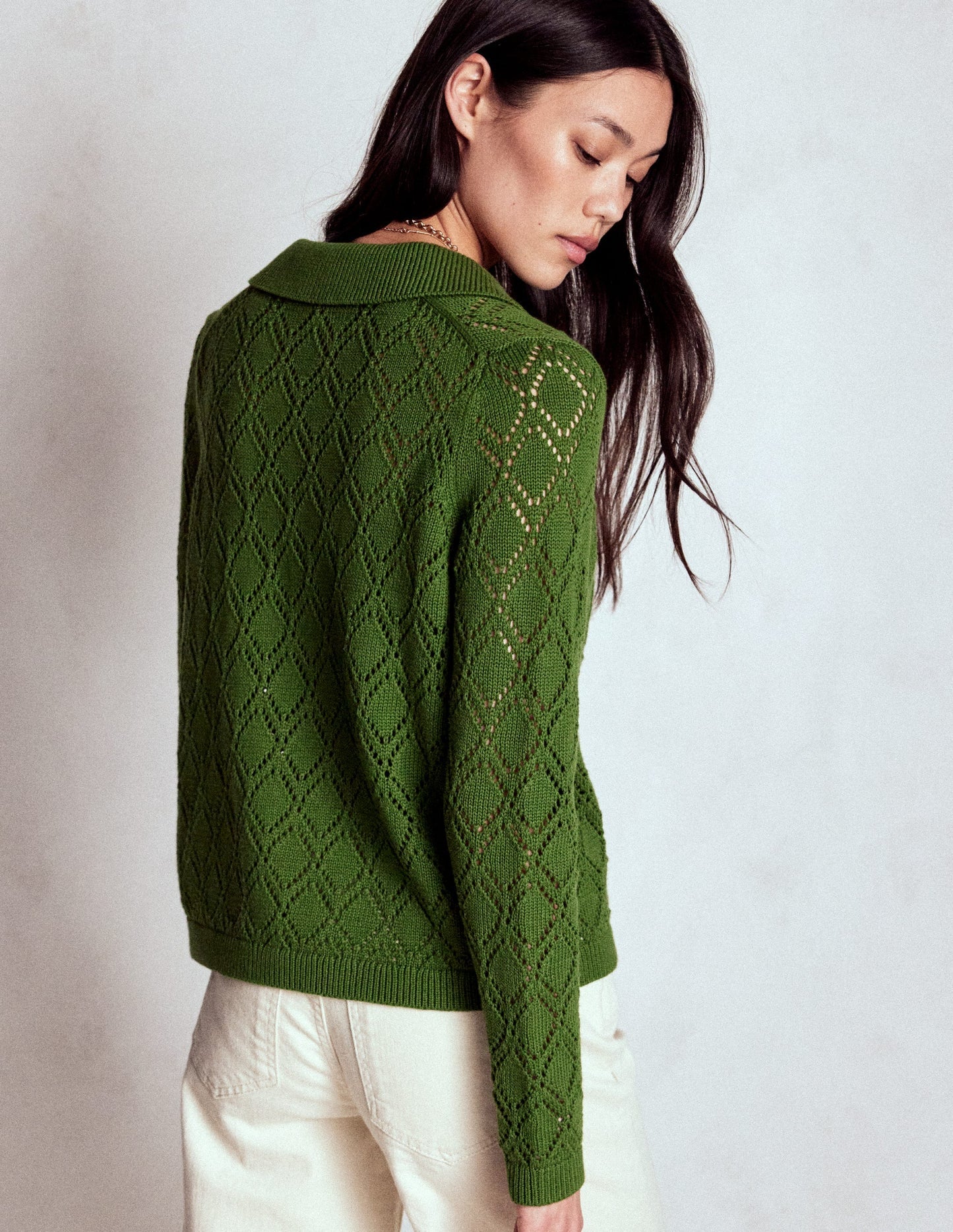 Boden Astrid Knitted Shirt - Promenade Green