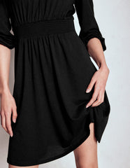 Boden Sarah Short Jersey Dress - Black