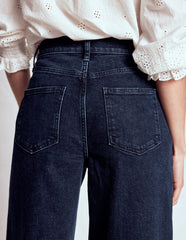 Boden High Rise Clean Wide Jeans - Dark Vintage
