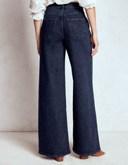 Boden High Rise Clean Wide Jeans - Dark Vintage