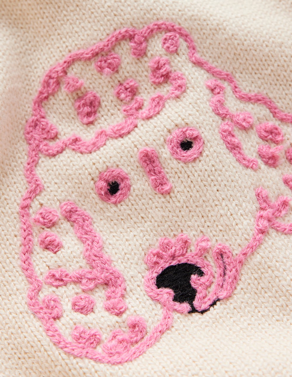 Boden Fun Logo Sweater - Warm Ivory Dogs