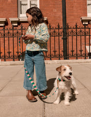 Boden Collared Slub Top - Pear Green Flowerbed