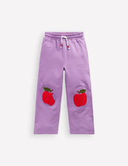 Boden Bobbie Appliqué Joggers - Aster Purple Apples