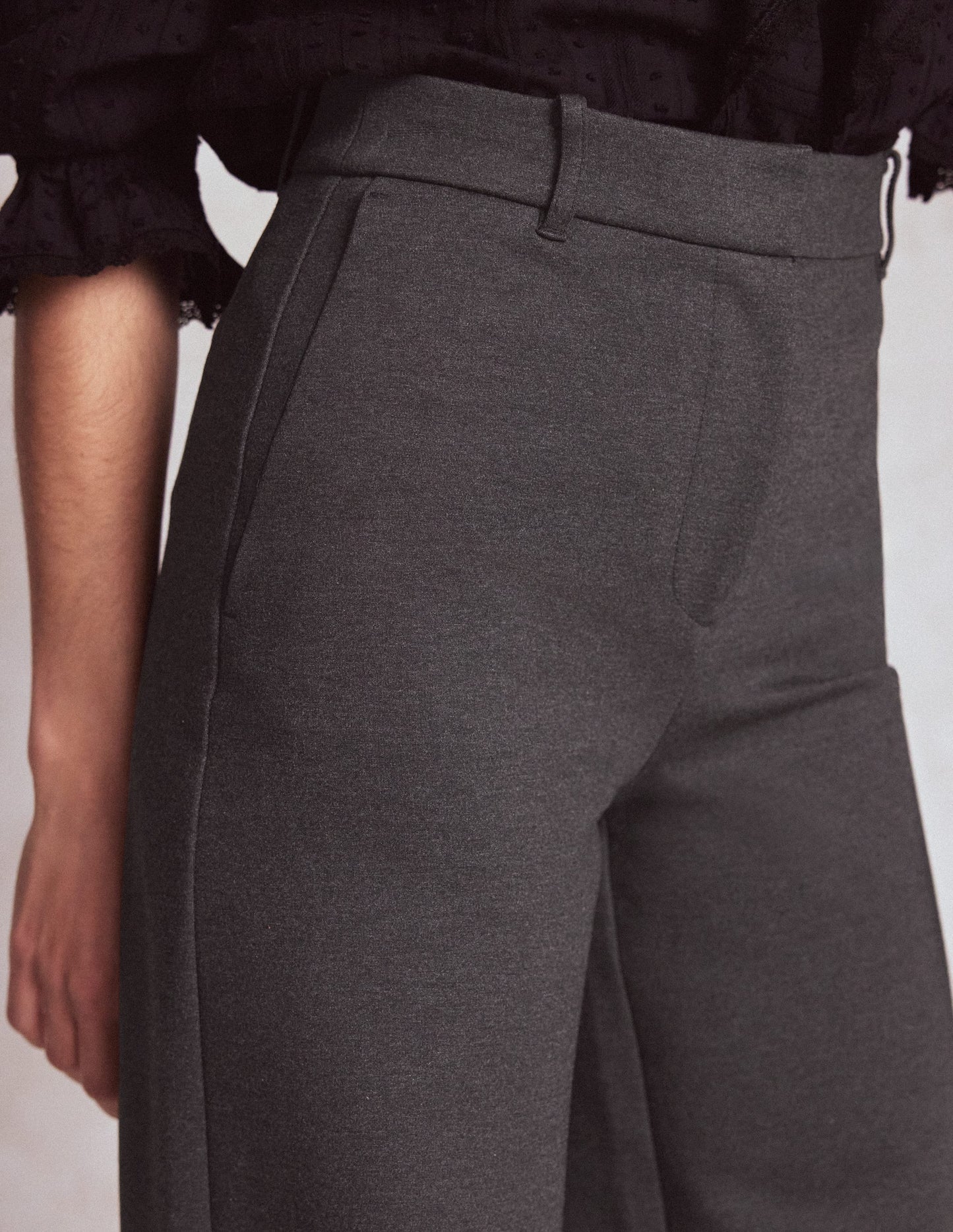 Boden Belgravia Ponte Pants - Charcoal Grey