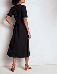 Boden Natalia Jersey Tea Dress - Black