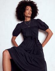 Boden Lorelei Broderie Jersey Dress - Navy