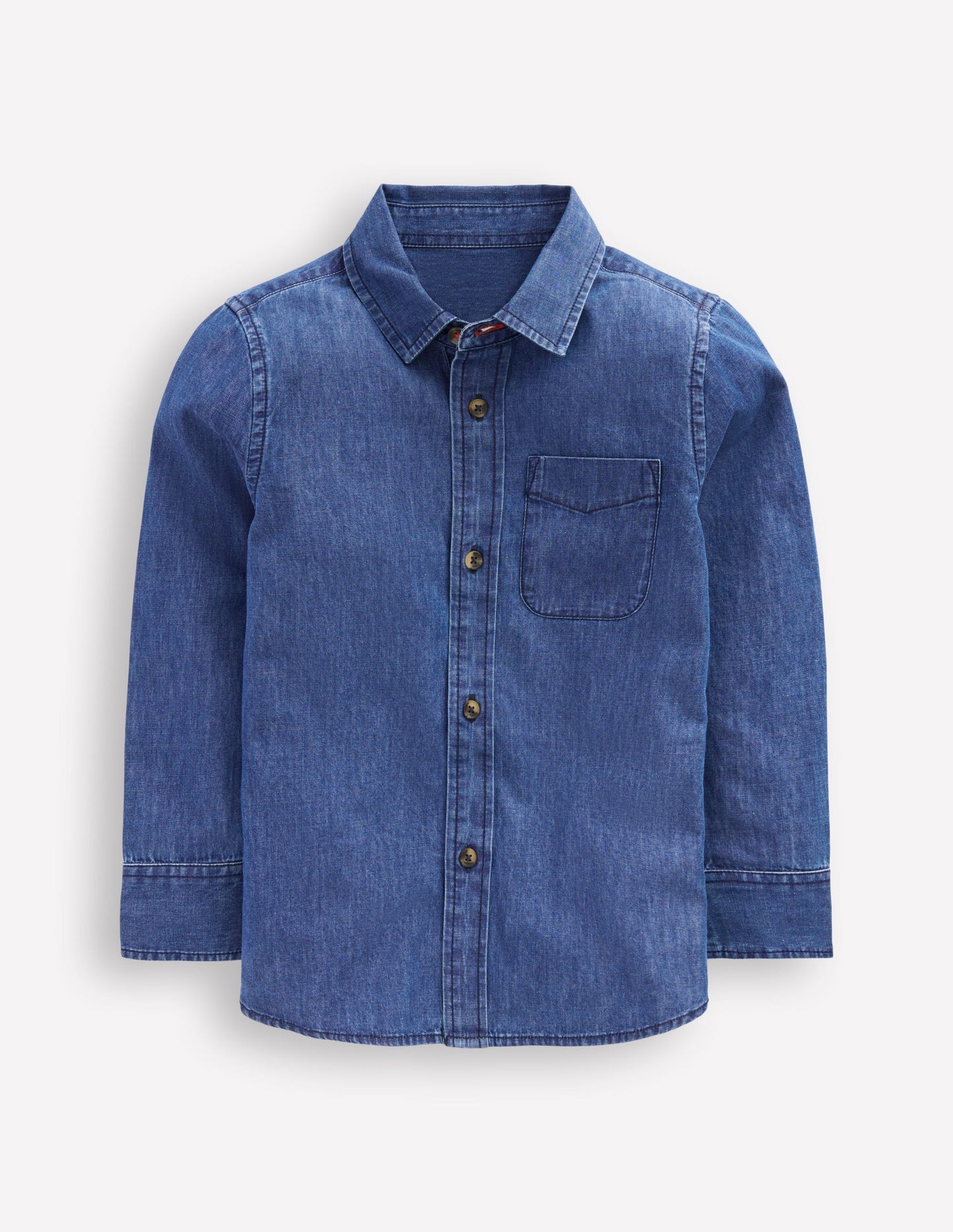 Boden Denim Shirt - Mid Vintage Denim (Mid Wash)