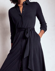 Boden Marcia Jersey Shirt Dress - Navy