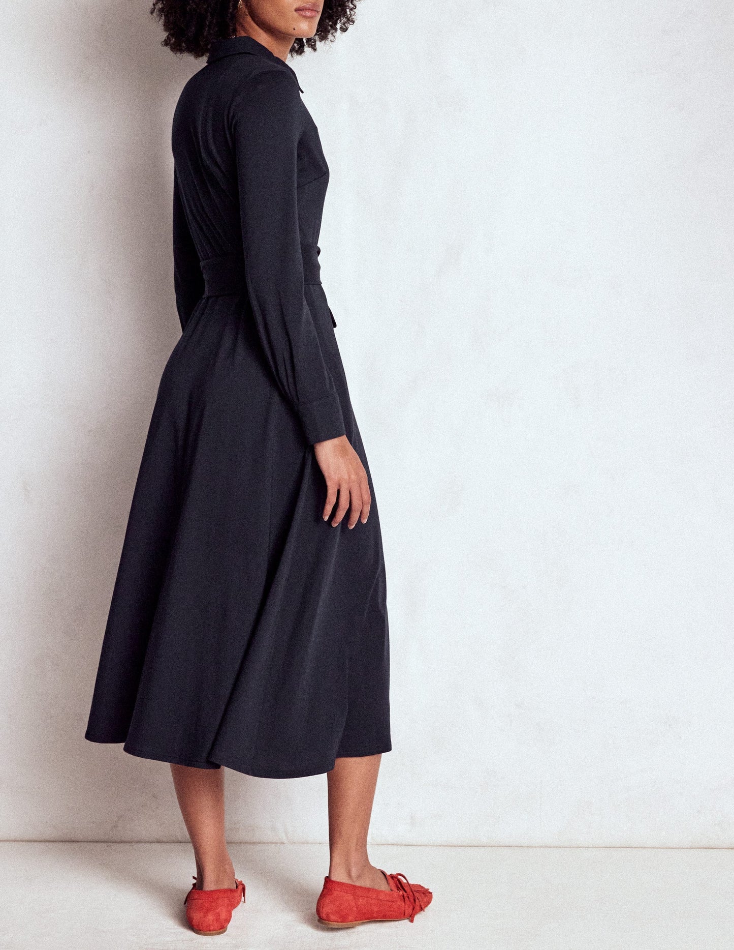 Boden Marcia Jersey Shirt Dress - Navy