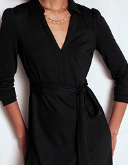 Boden Imogen Collared Jersey Dress - Black