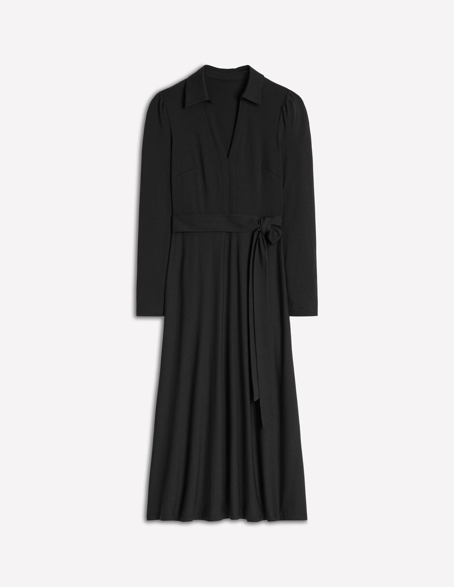 Boden Imogen Collared Jersey Dress - Black