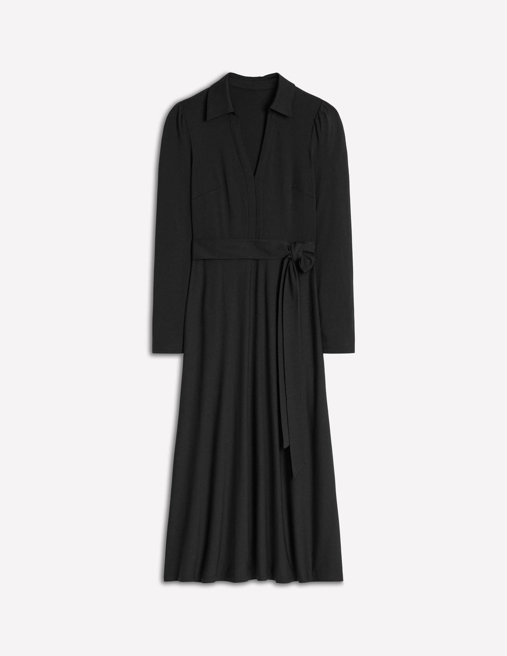 Boden Imogen Collared Jersey Dress - Black