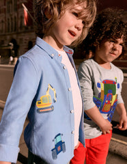Boden Embroidered Shirt - Vehicles