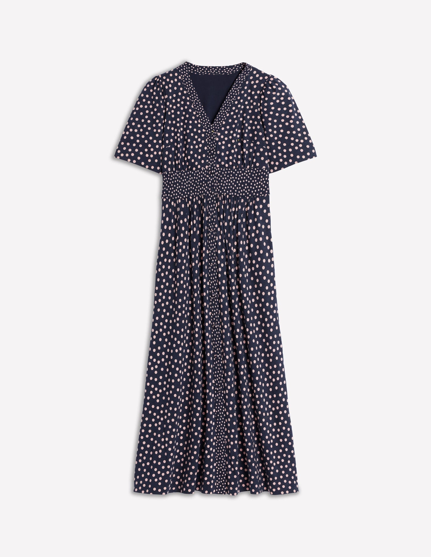 Boden Natalia Jersey Tea Dress - French Navy, Ballet Slipper