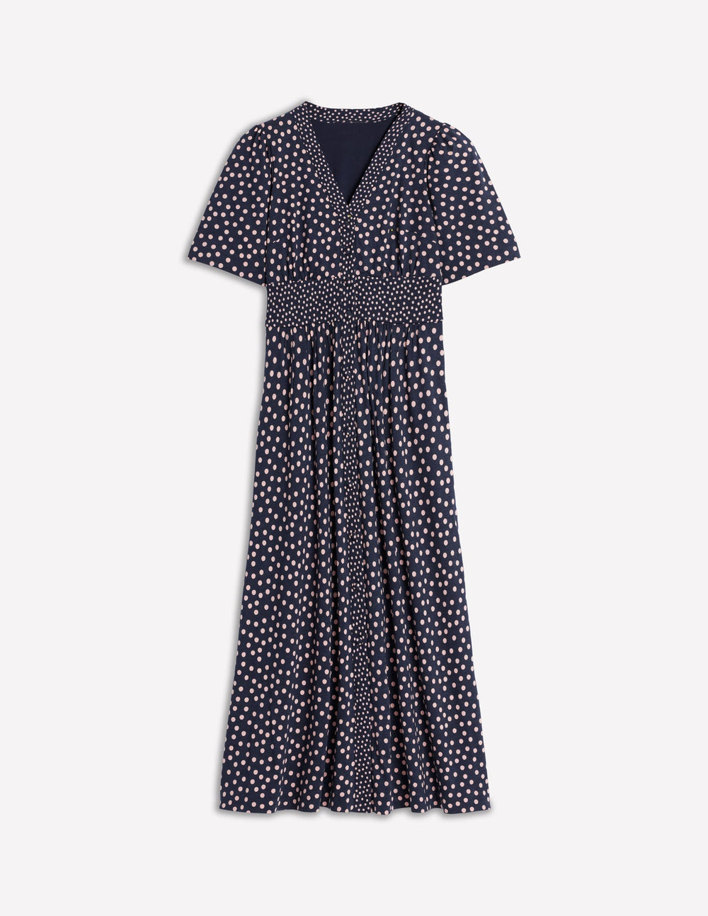 Boden Natalia Jersey Tea Dress - French Navy, Ballet Slipper