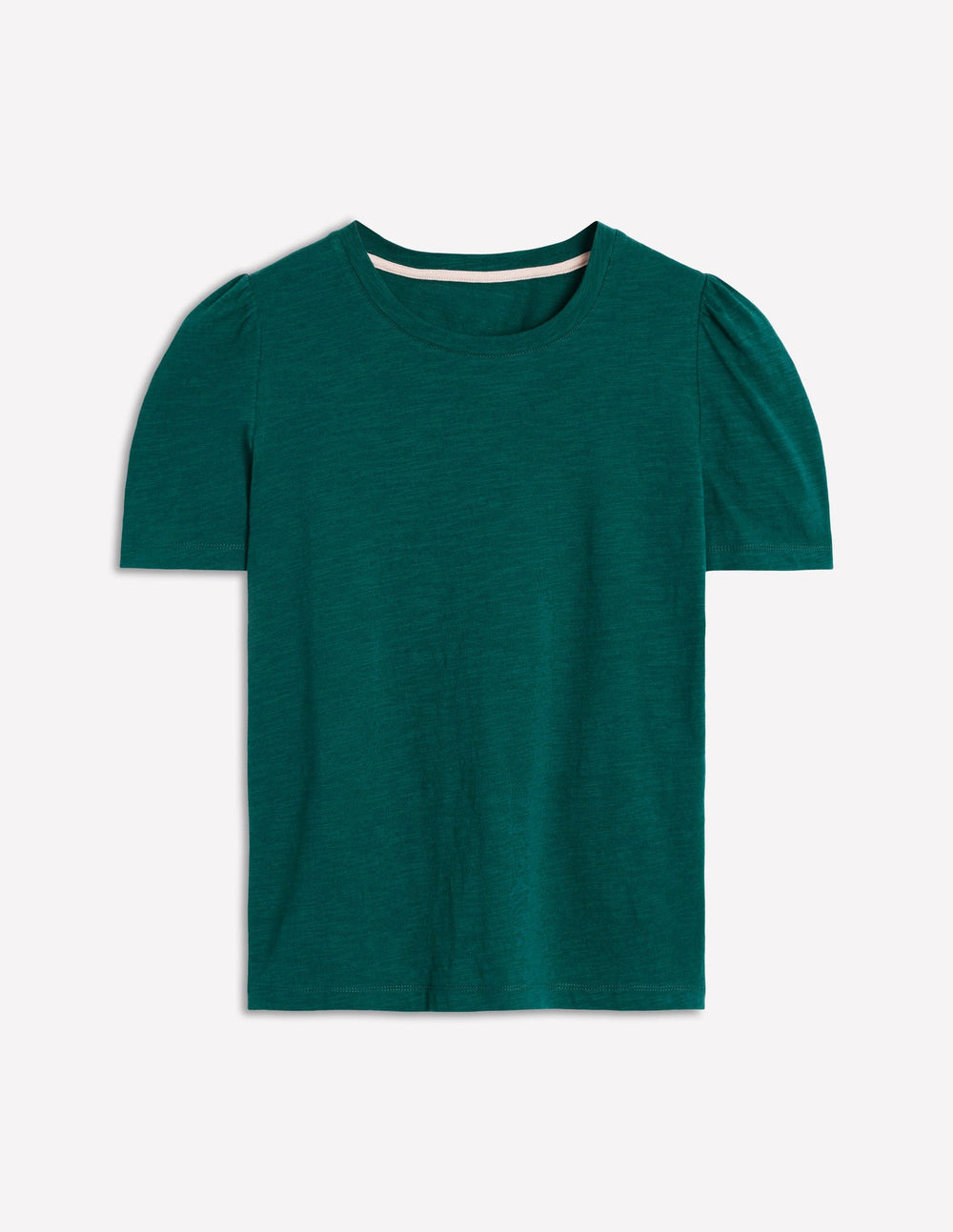 Boden Cotton Puff Sleeve T-shirt - Drake Green
