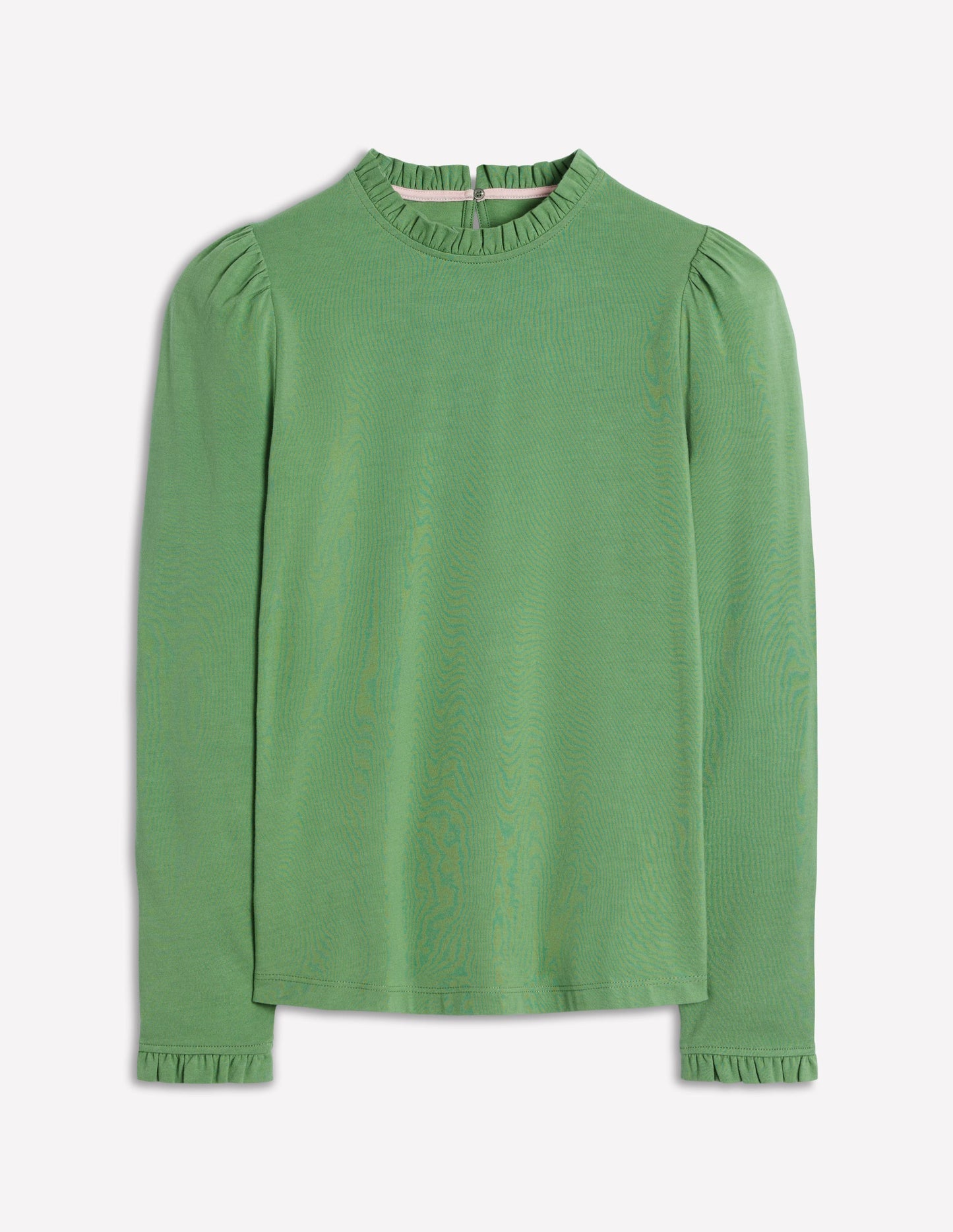 Boden Supersoft Frill Detail Top - Newt Green