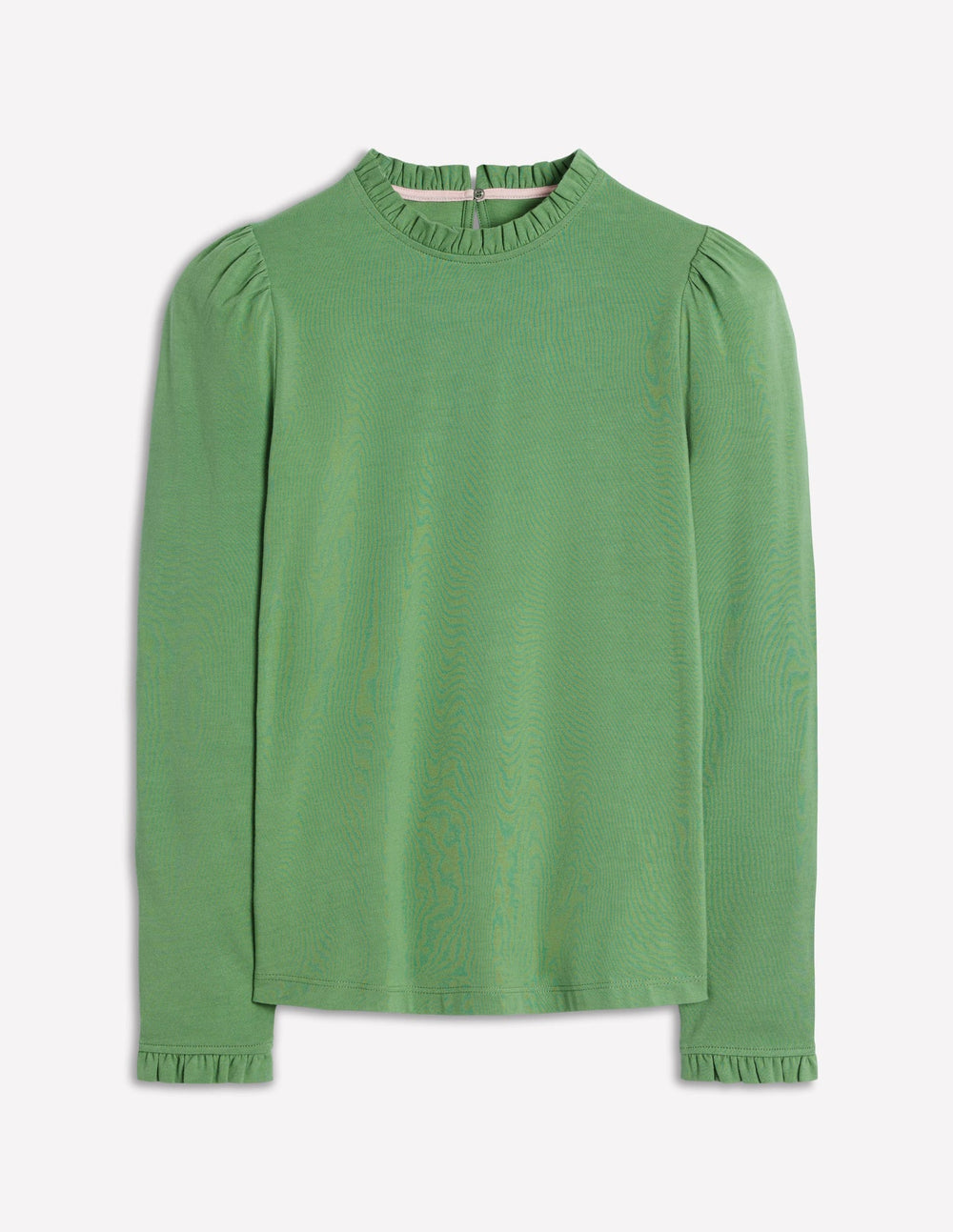 Boden Supersoft Frill Detail Top - Newt Green