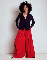 Boden Regent Wide Leg Pants - Poppy Red