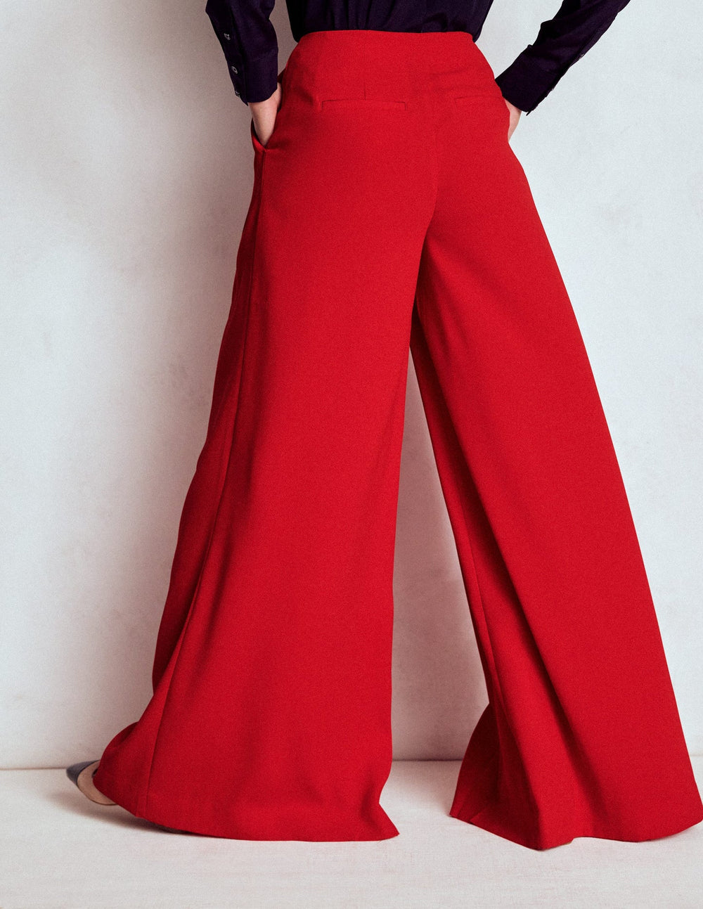 Boden Regent Wide Leg Pants - Poppy Red