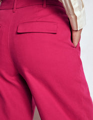Boden Bloomsbury Cotton Pants - Bright Cherry