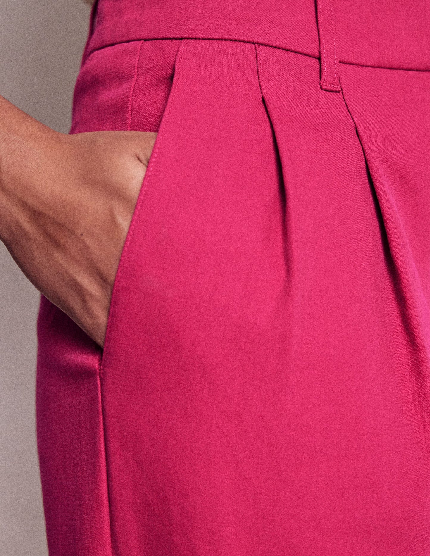 Boden Bloomsbury Cotton Pants - Bright Cherry