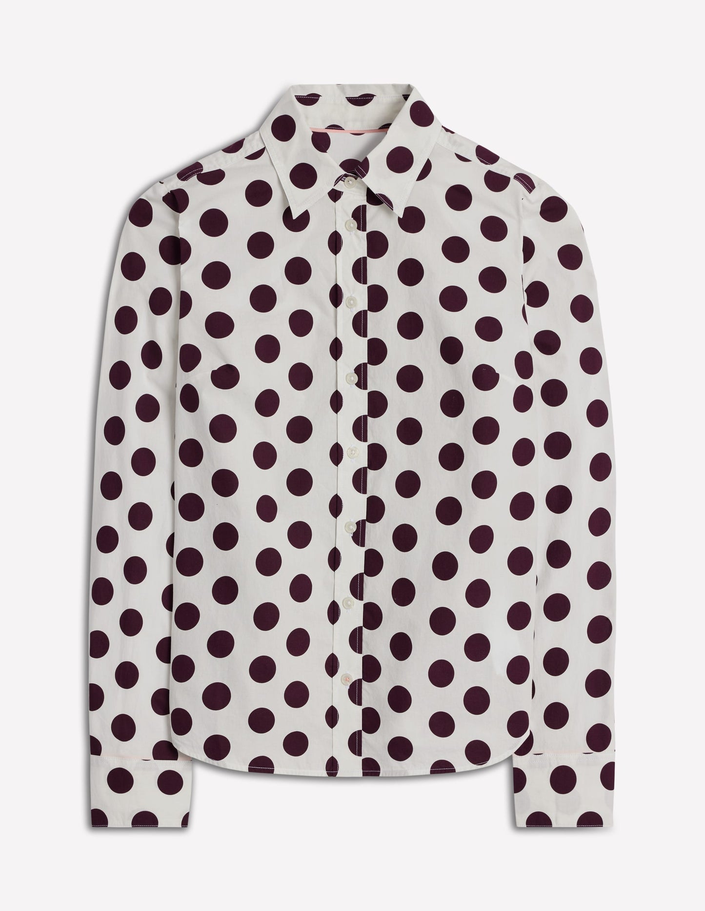 Boden Sienna Cotton Shirt - Deep Wisteria, Spots