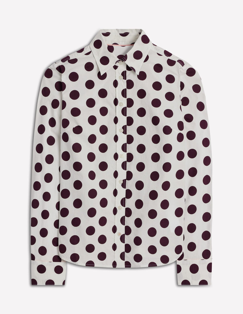 Boden Sienna Cotton Shirt - Deep Wisteria, Spots