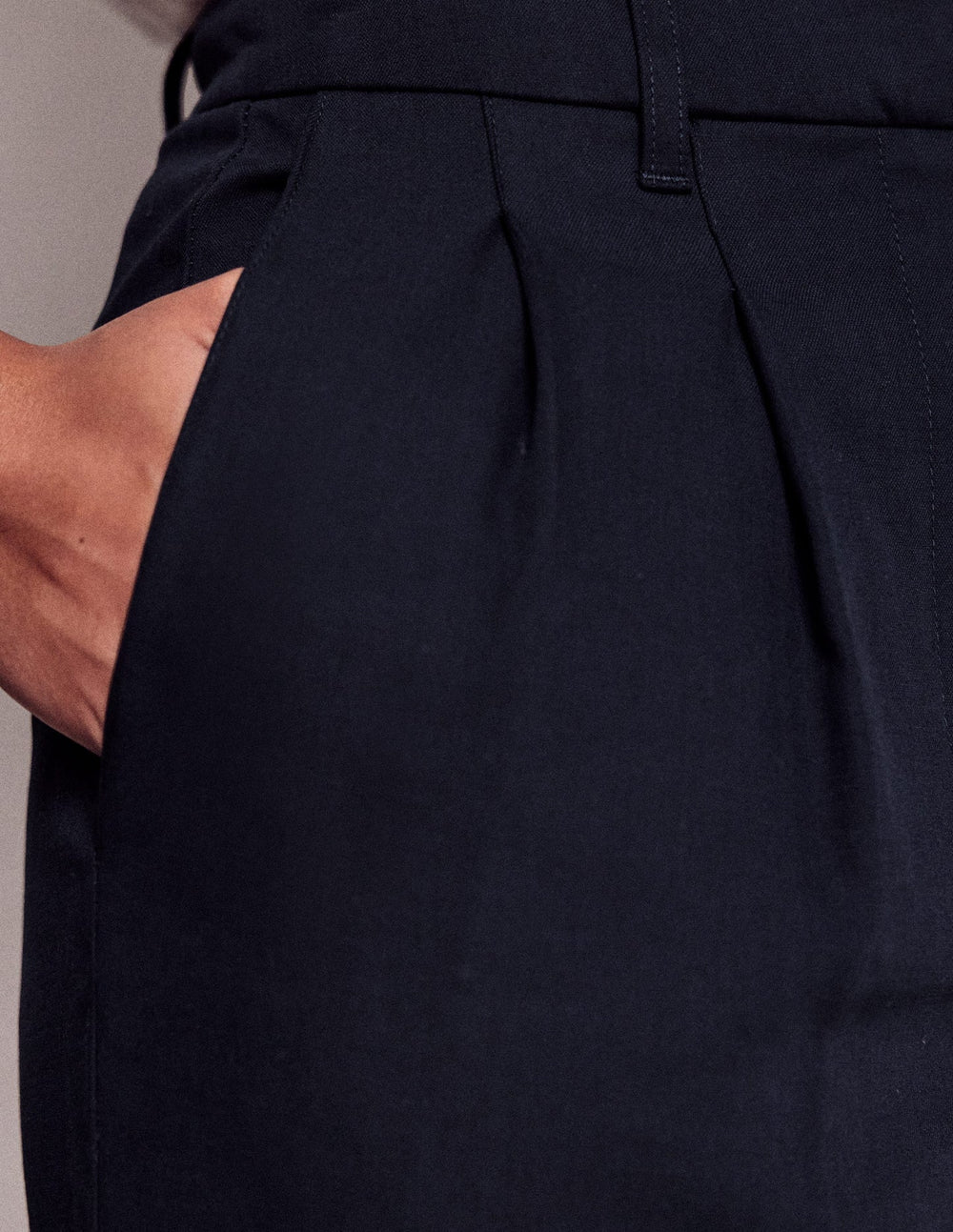 Boden Bloomsbury Cotton Pants - NAVY