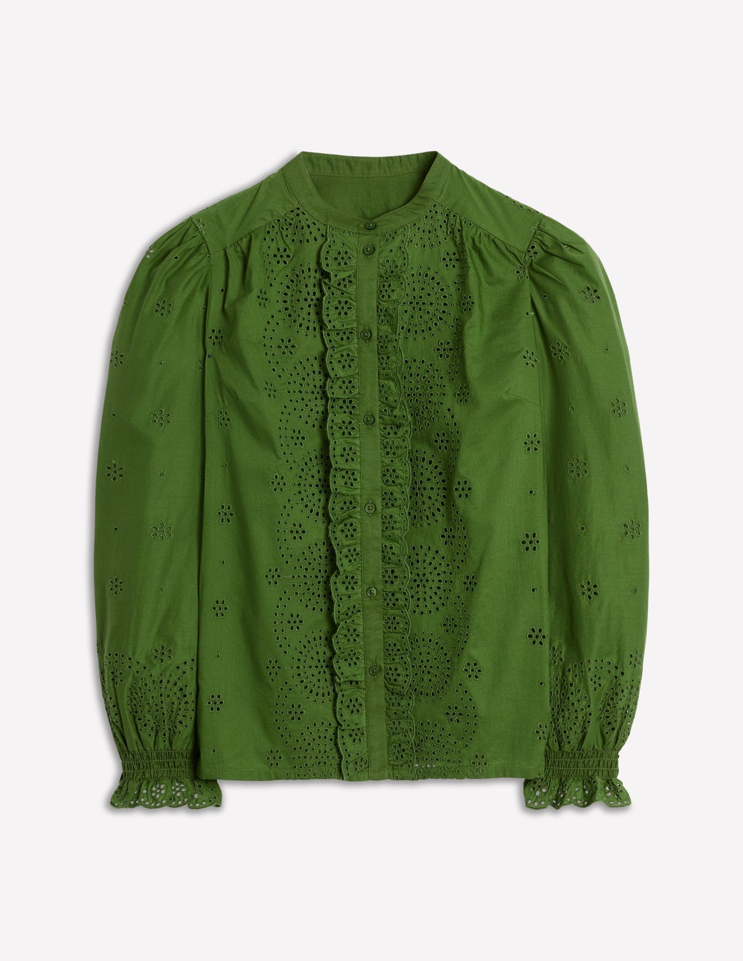 Boden Alice Broderie Top - Promenade Green