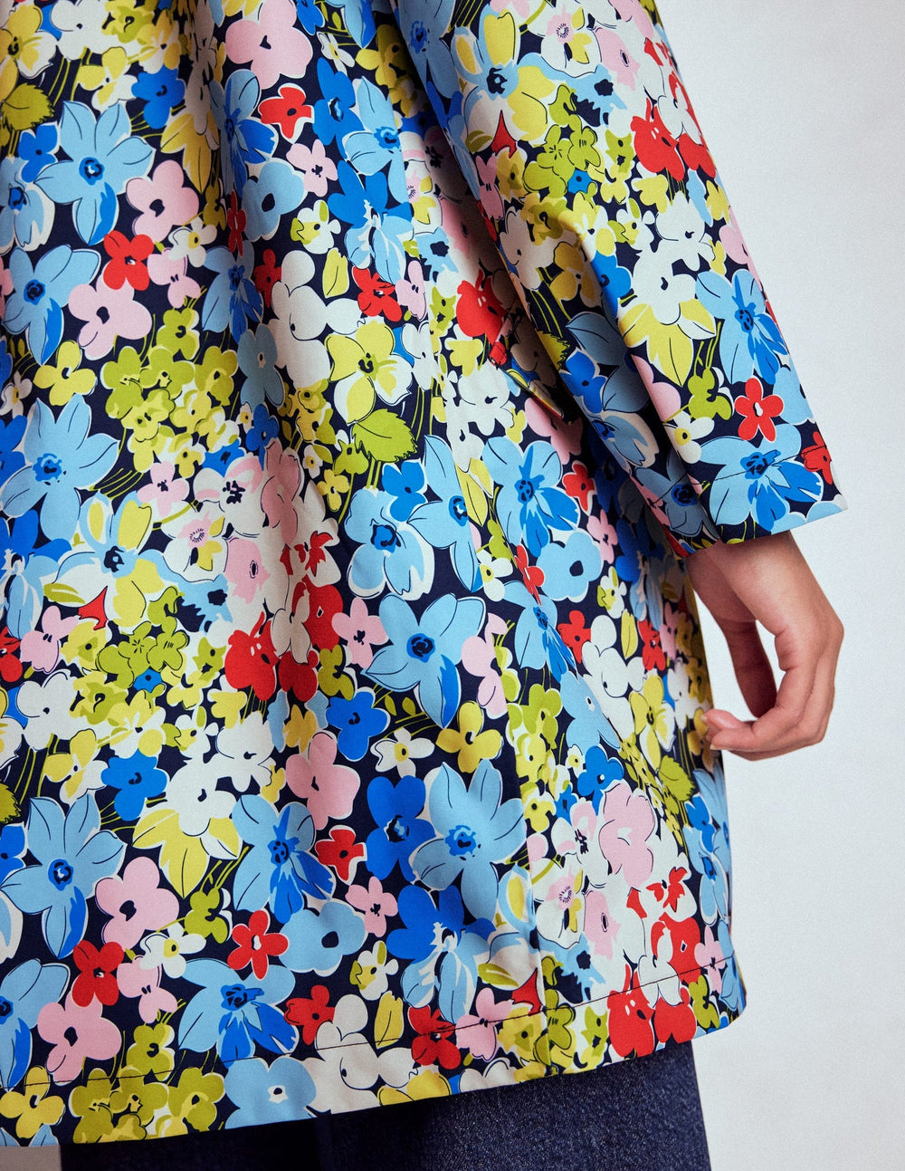 Boden Wells Waterproof Hooded Coat - Multi, Flowerbed Cluster