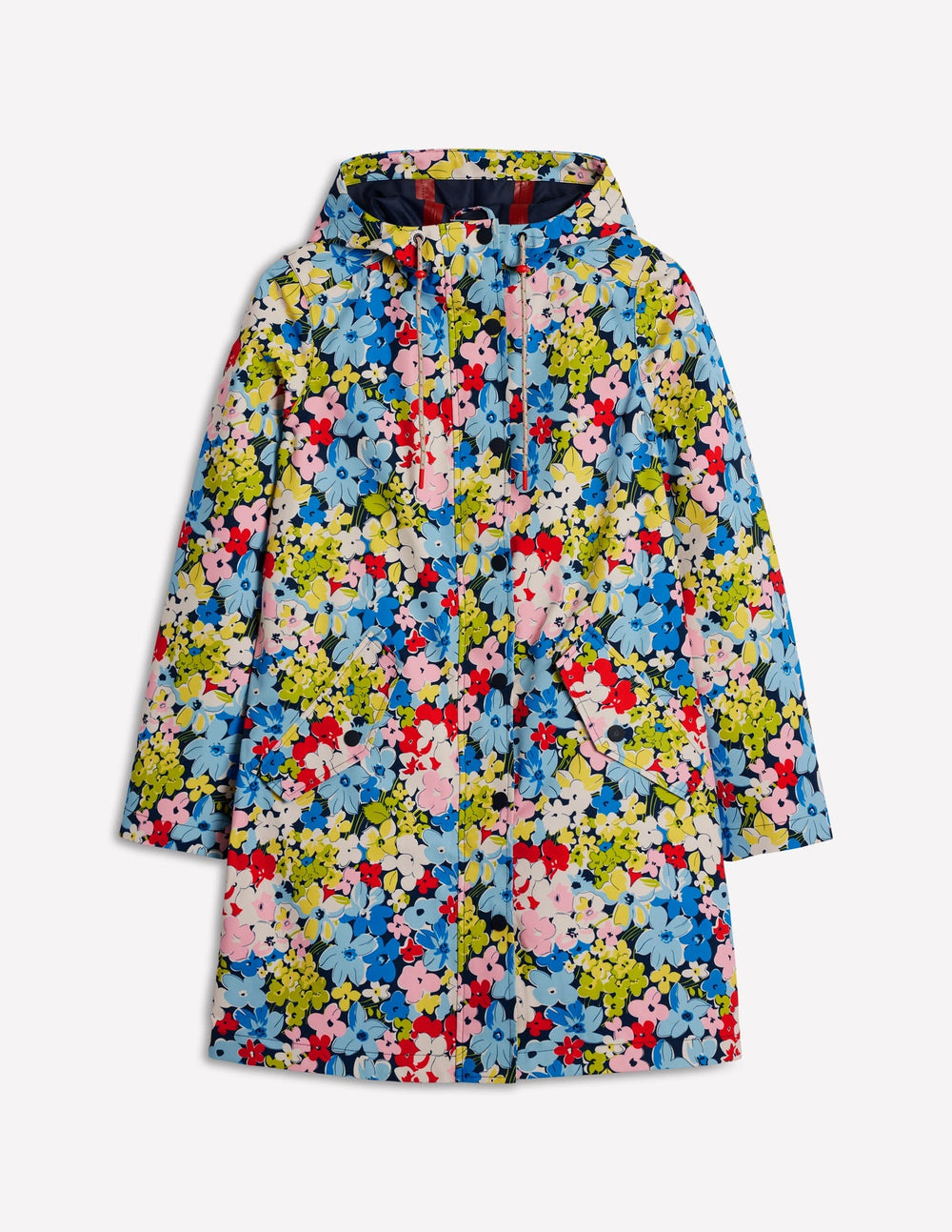 Boden Wells Waterproof Hooded Coat - Multi, Flowerbed Cluster
