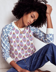 Boden Rosa Printed Sweatshirt - Multi, Wildflower Bouquet