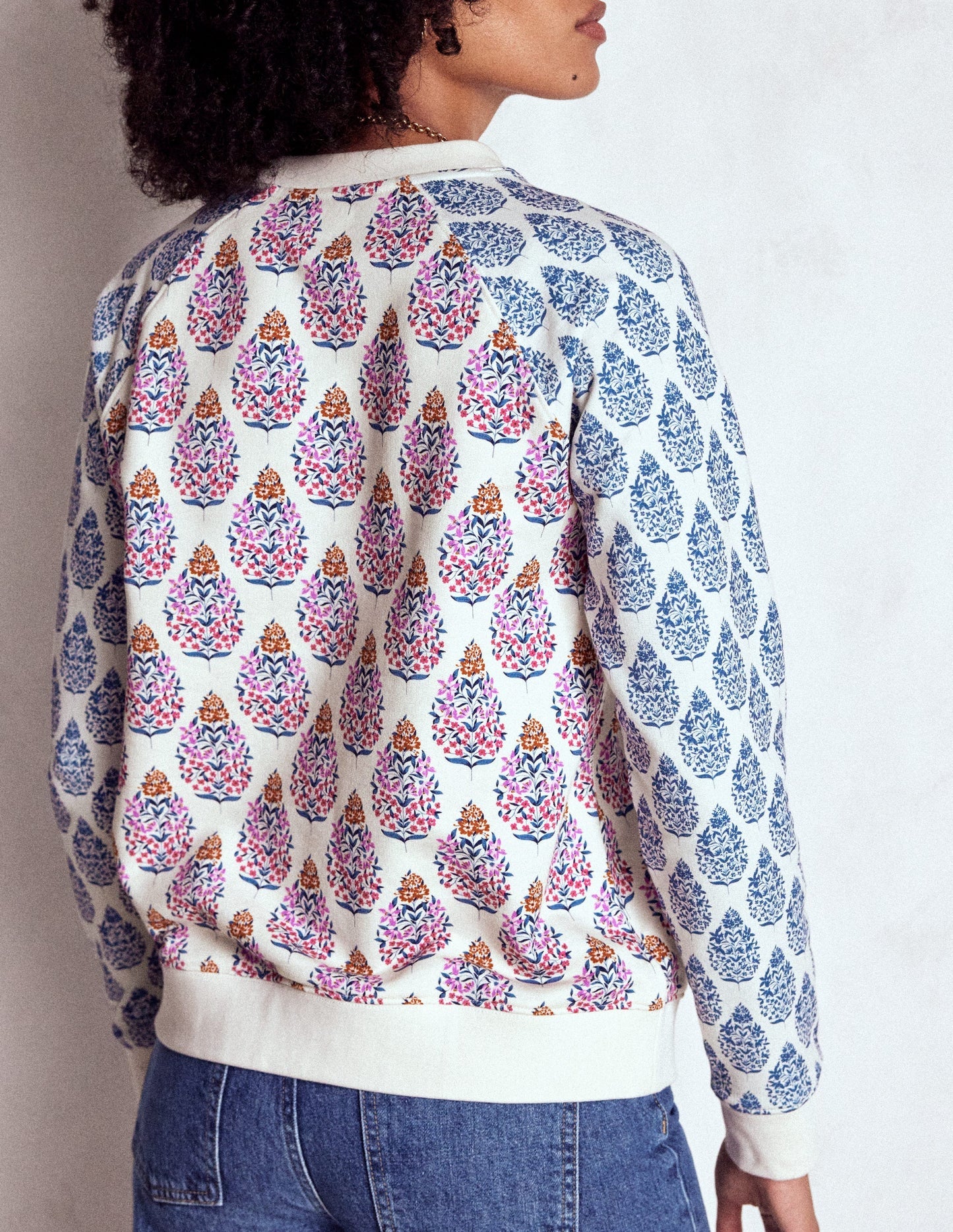 Boden Rosa Printed Sweatshirt - Multi, Wildflower Bouquet