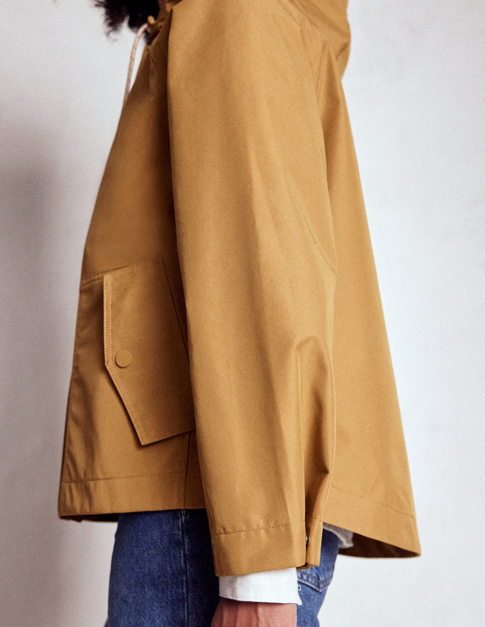 Boden Cropped Rain Mac - Hazelnut Brown