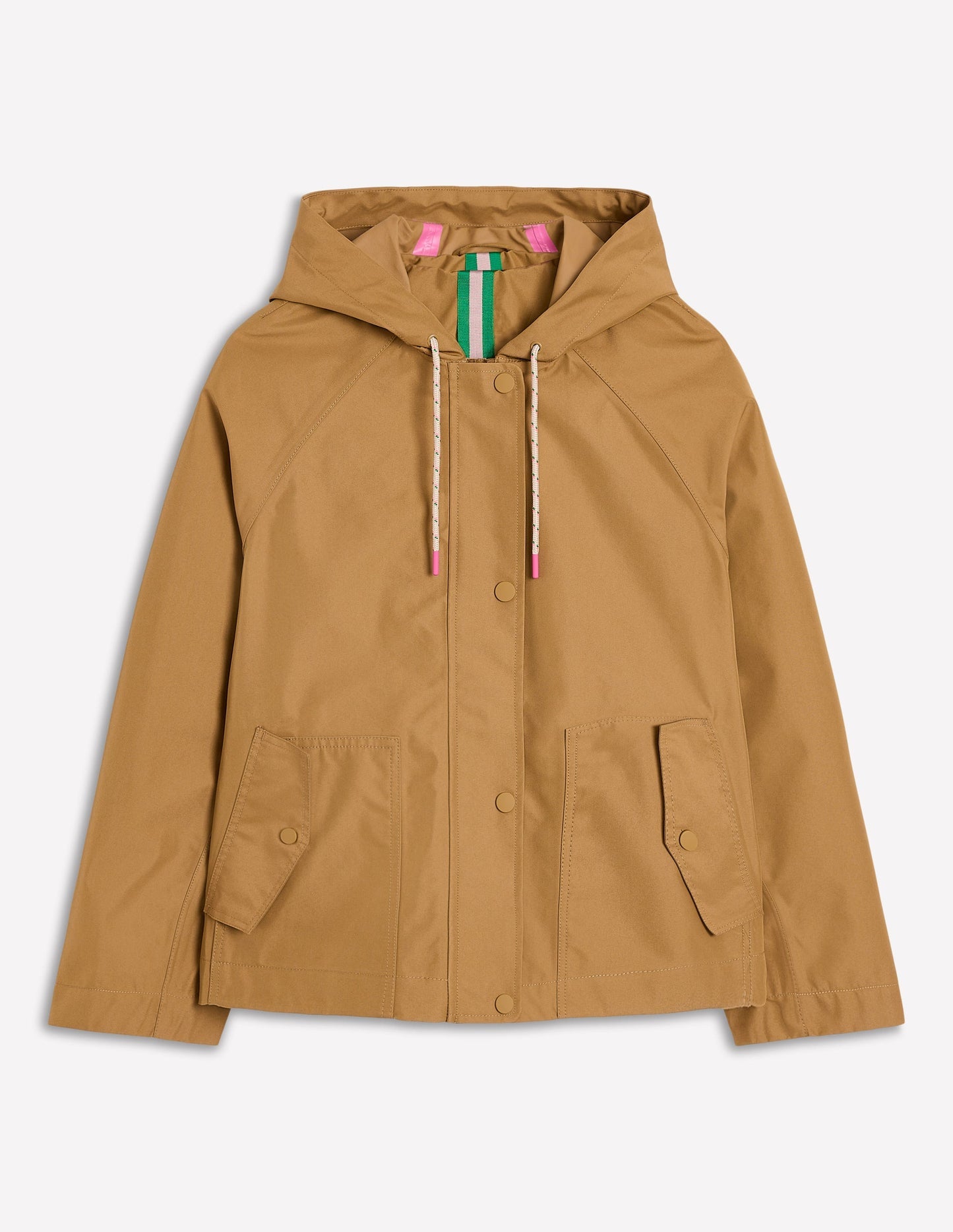 Boden Cropped Rain Mac - Hazelnut Brown