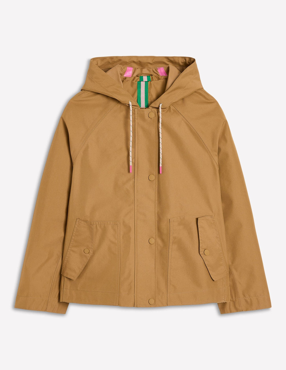 Boden Cropped Rain Mac - Hazelnut Brown