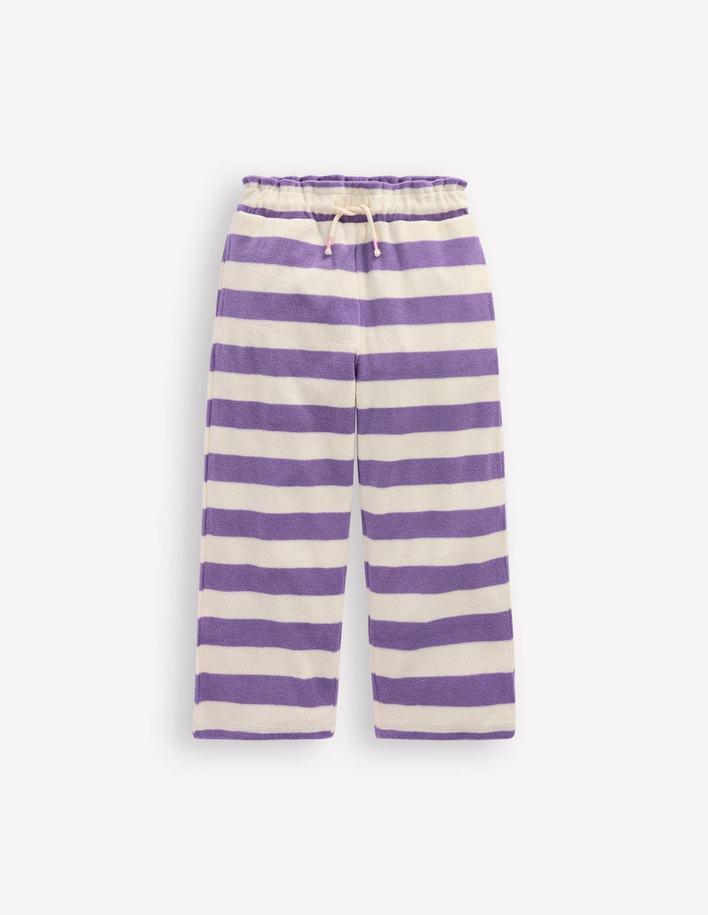 Boden Towelling Pants - Soft Ivory/Aster Purple