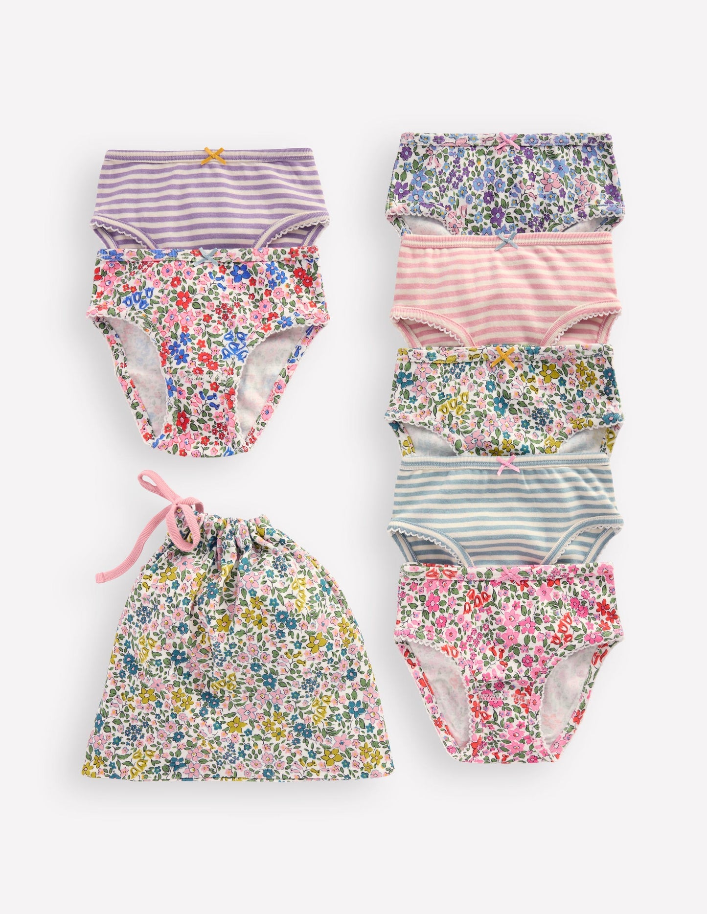 Boden 7 - Pack Underwear - Multi Floral/Stripe