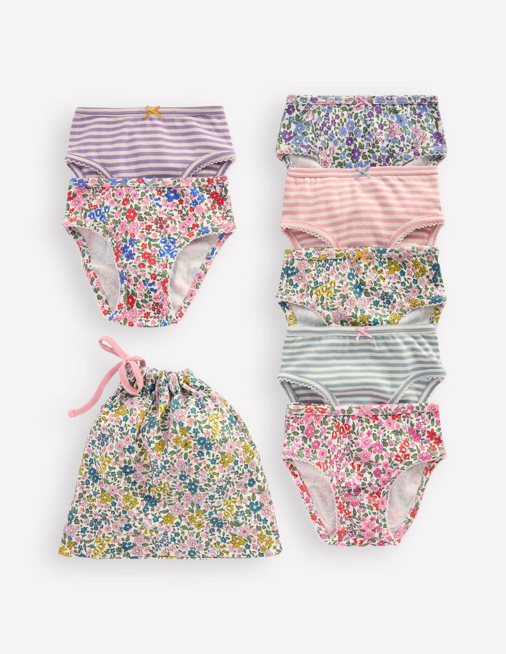 Boden 7 - Pack Underwear - Multi Floral/Stripe